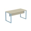 Ver imagem 3 de Escrivaninha Mesa Escritório X 150cm Industrial Castanheira e Azul Dali Cinza