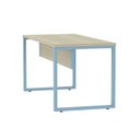 Ver imagem 6 de Escrivaninha Mesa Escritório X 150cm Industrial Castanheira e Azul Dali Cinza
