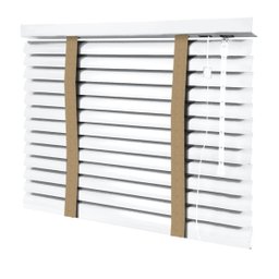 Persiana Horizontal - 1,20m Larg X 2,00m Alt - Alumínio 50mm com Fita Decorativa - Cor: Branca - Fit - 2