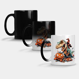 Caneca Mágica Fosca 325ml Y1 Dinossauro Halloween Bruxas 25 - 1