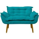 Ver imagem 7 de Namoradeira Decorativa Confortável Para Sala Recepção Consultório  Manicure Alice Suede