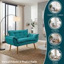 Ver imagem 3 de Namoradeira Decorativa Confortável para Sala Recepção Consultório  Manicure Alice Suede