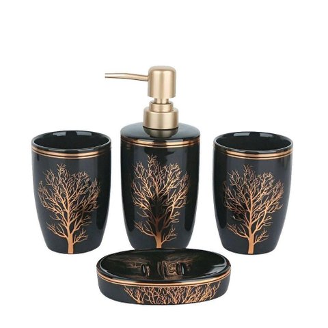 Conjunto 4 Peças para Banheiro Lavabo Moderno Luxuoso Premuim