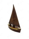 Ver imagem 2 de Peça Decorativa Barco em Madeira e Metal Dourado 34cm 15564-pl