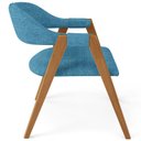 Ver imagem 7 de Kit 4 Cadeiras de Jantar e Estar Living Estofada Nadja L02 Linho Azul - Lyam Decor