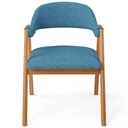 Ver imagem 3 de Kit 4 Cadeiras de Jantar e Estar Living Estofada Nadja L02 Linho Azul - Lyam Decor