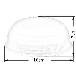 Bacia de Vidro Liso Transparente 15 para Plafon de Teto - 2
