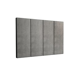 Conjunto Cabeceira Painel Estofada para Cama de Solteiro - Cinza - 2