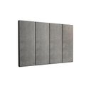 Ver imagem 2 de Conjunto Cabeceira Painel Estofada para Cama de Solteiro - Cinza