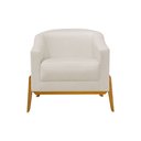 Ver imagem 4 de Kit 2 Poltronas Living Base em Madeira Maciça Flórida Linho Crú