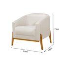 Ver imagem 6 de Kit 2 Poltronas Living Base em Madeira Maciça Flórida Linho Crú