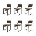 Ver imagem 1 de Kit 6 Cadeiras Industrial Isa Veludo Marrom para Mesa Sala Cozinha Conforto - Marrom