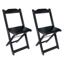Ver imagem 4 de Conjunto de Mesa Dobrável 60x60 com 2 Cadeiras Decor Tarimatã - Preto - Cor: Preto