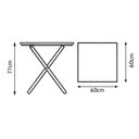 Ver imagem 3 de Conjunto de Mesa Dobrável 60x60 com 2 Cadeiras Decor Tarimatã - Preto - Cor: Preto