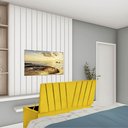 Ver imagem 1 de Calçadeira Baú Recamier Solteiro 100CM Bélgica Courino Amarelo - D A DECOR