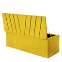 Ver imagem 3 de Calçadeira Baú Recamier Solteiro 100CM Bélgica Courino Amarelo - D A DECOR