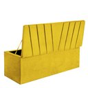Ver imagem 2 de Calçadeira Baú Recamier Solteiro 100CM Bélgica Courino Amarelo - D A DECOR