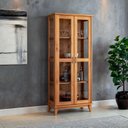 Ver imagem 2 de Kit Cristaleira Slim Bella 2 Portas 1240 e Buffet Aparador Madeira Maciça 3 Portas 3 Gav. Móveis Mpo