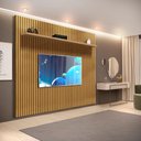 Ver imagem 1 de Painel Ripado Grande TV Até 75 Polegadas 2.2 Cumaru Saturno Shop JM