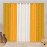 Cortina Degradê para Trilho Suisso Max Jacquard e Oxford 4,00 x 2,60m Sala Quarto - Amarelo - 1