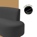 Ver imagem 3 de Sofá Orgânico 3 Lugares Curvo com Pés 152cm Multimóveis Preto