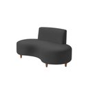 Ver imagem 2 de Sofá Orgânico 3 Lugares Curvo com Pés 152cm Multimóveis Preto