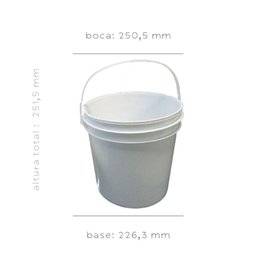 Balde Alça Plastica para Vinagrete 10 Litros 02 Pçs - 6