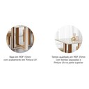 Ver imagem 6 de Kit Conjunto Sala de Jantar Mesa Quadrada 94 Cm com 4 Cadeiras Tampo Mdf Marrom Madeira Off White