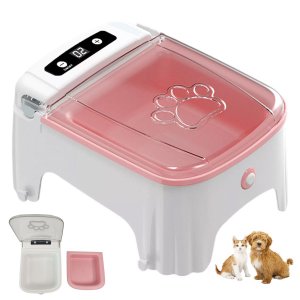 Comedouro Automatico Pet Cachorro Cao Gato Raçao Petisco Sensor de Presença Movimento Temporizador a