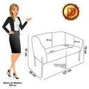 Ver imagem 2 de Sofá Namoradeira e Poltrona Pé de Ferro Dourado Stella Suede Cinza D03 - D'rossi