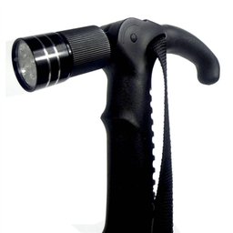 Bengala Ajustável com Led, Bastão Retrátil de Alumínio, Lanterna para Caminhada, Trilha e Peregrinaç - 2