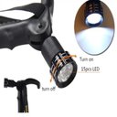 Ver imagem 3 de Bengala Ajustável com Led, Bastão Retrátil de Alumínio, Lanterna para Caminhada, Trilha e Peregrinaç