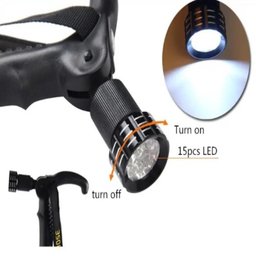 Bengala Ajustável com Led, Bastão Retrátil de Alumínio, Lanterna para Caminhada, Trilha e Peregrinaç - 3