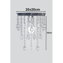 Lustre De Acrilico Base De Inox 20x20cm, Belíssimo Para Sala - 5