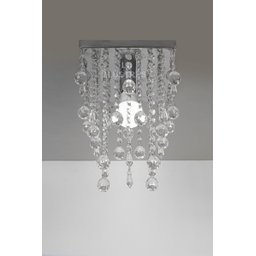 Lustre De Acrilico Base De Inox 20x20cm, Belíssimo Para Sala - 1