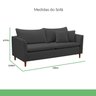 Sofá 2 Lugares Retrô 164cm Veludo Kassia - 3