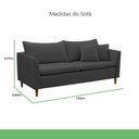 Ver imagem 3 de Sofá 2 Lugares Retrô 164cm Veludo Kassia