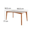Ver mais imagens de Sala de Jantar Completa Monalisa C/ Tampo Madeirado C/ Vidro 160cm+ 4 Cadeiras Rainha Natural -