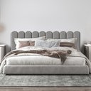 Ver imagem 1 de Cabeceira Estofada Nuvem Cinza 2m x 60cm Para Cama King