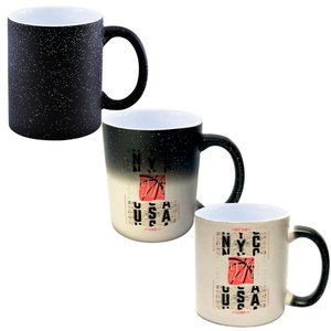 Caneca Mágica Glitter Muda de Cor Y2 Nova York Basquete Composição Rosa
