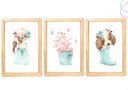 Ver imagem 1 de Quadro decoração quarto de menina aquarela cachorrinho:Pinus