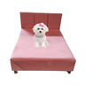 Cama Pet Box em Suede D18 Porte Médio e Grande Rosa Barbie - 1