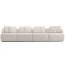 Ver imagem 2 de Sofá 4 Lugares para Sala de Estar Living 308cm Arlo F04 Bouclê Bege - Lyam Decor