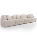 Ver imagem 5 de Sofá 4 Lugares para Sala de Estar Living 308cm Arlo F04 Bouclê Bege - Lyam Decor