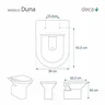 Assento Sanitario Duna Creme Para Vaso Deca Com Ferragem Dourada - 2