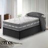 Cama Box com Baú Solteiro King Preto + Colchão Molas Ensacadas Miami 96x203x64cm - 3