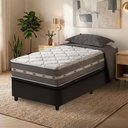 Ver imagem 3 de Cama Box Baú Solteiro King Preto + Colchão Molas Ensacadas Zidi Miami 96x203x64cm