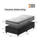 Ver imagem 5 de Cama Box Baú Solteiro King Preto + Colchão Molas Ensacadas Zidi Miami 96x203x64cm