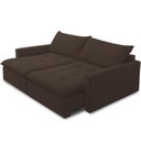 Ver imagem 2 de Sofá Cama Retrátil Reclinável 208cm Lari F04 Veludo Marrom