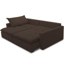 Ver mais imagens de Sofá Cama Retrátil Reclinável 208cm Lari F04 Veludo Marrom